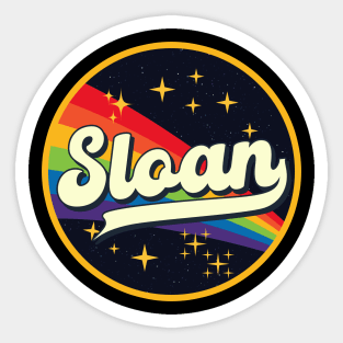 Sloan // Rainbow In Space Vintage Style Sticker